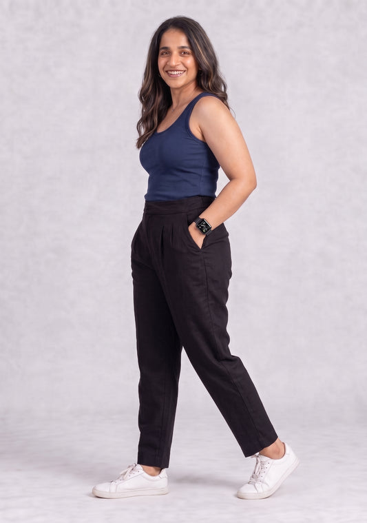 The Everyday Trouser in Midnight Black