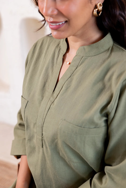 The Everyday Co-Ord in Olive Dust