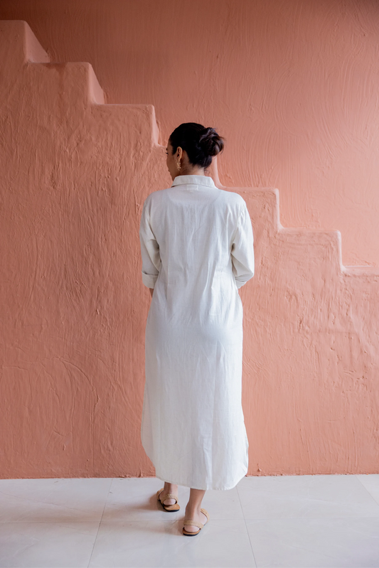 Ivory Drift Shirt dress