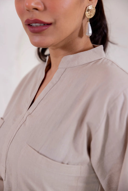 The Everyday Co-Ord in Dune Beige