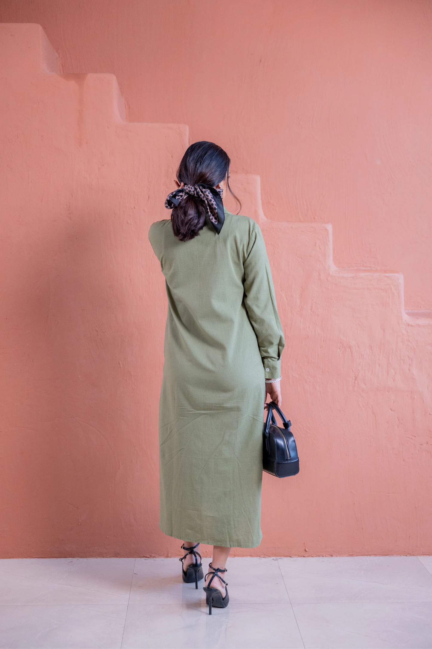 Olive Dust Shirt Dress