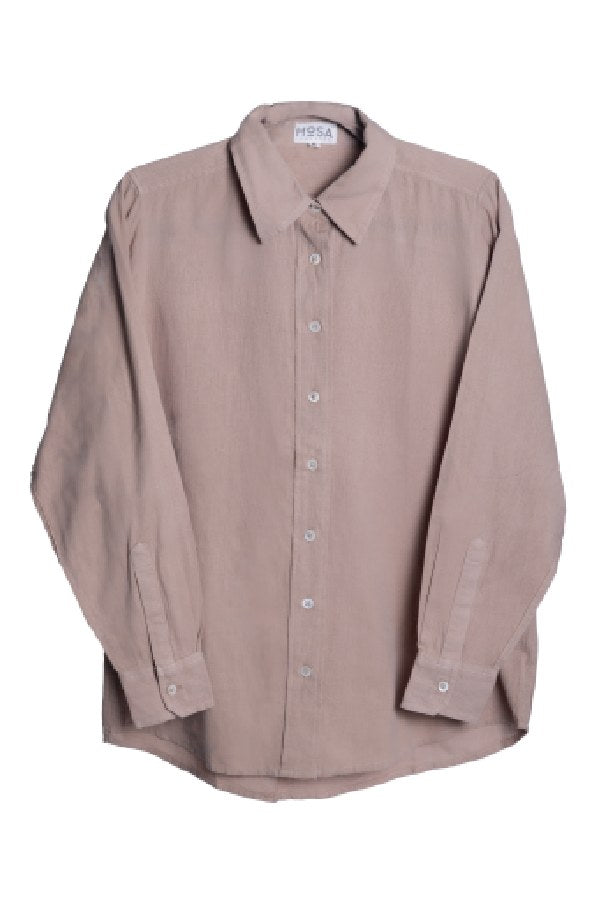 Cotton-Linen Shirt - Earth Taupe