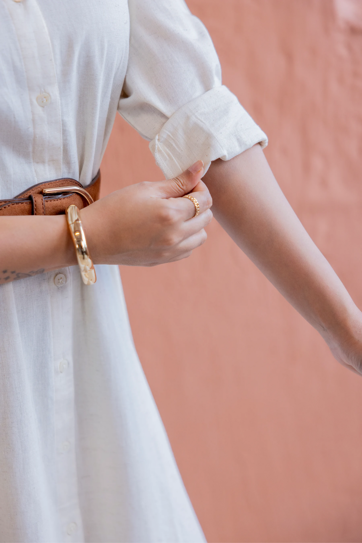 Ivory Drift Shirt dress