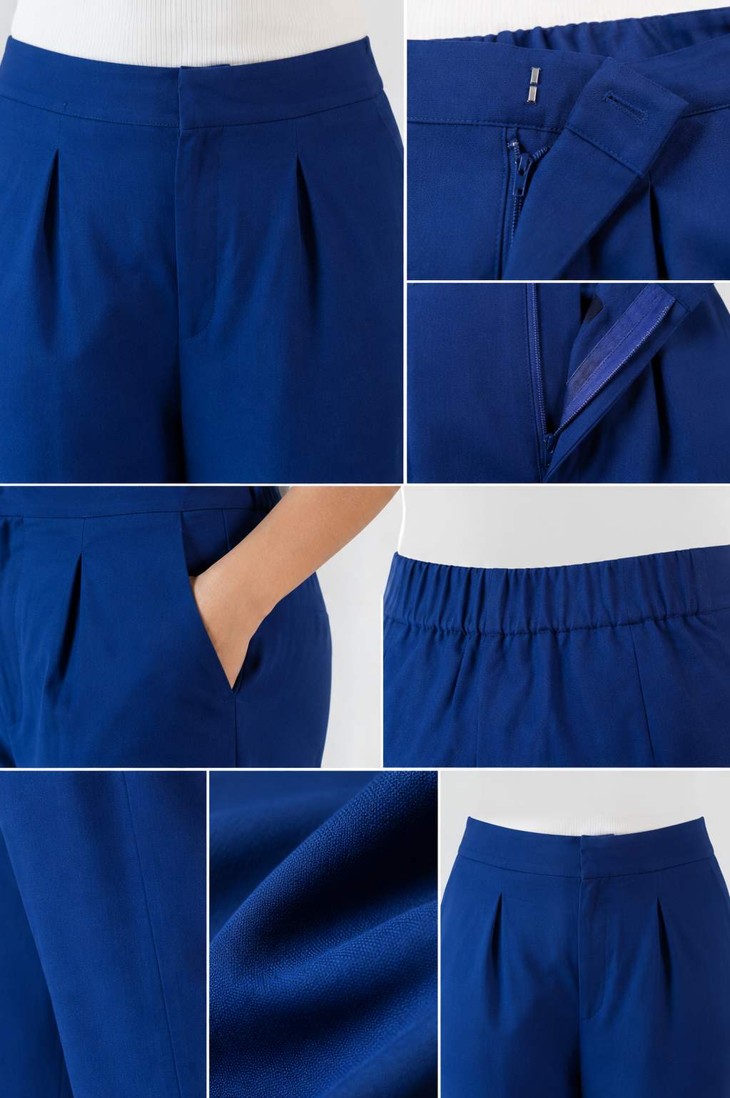 Cotton-Linen Trousers - Ink Blue