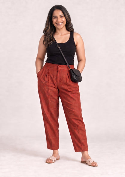 The Everyday Trouser in Terracotta Rust