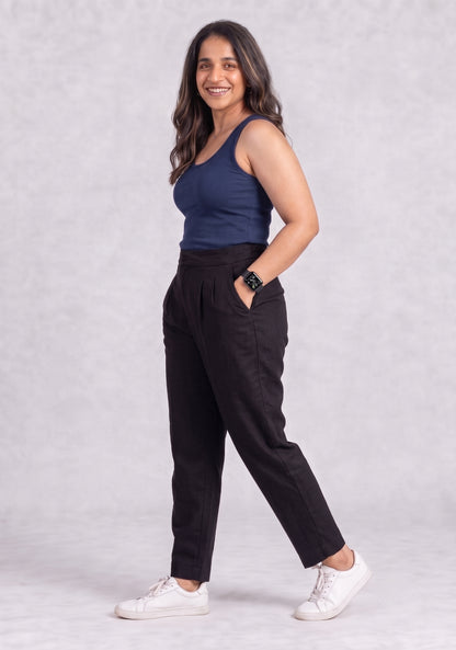 The Everyday Trouser in Midnight Black