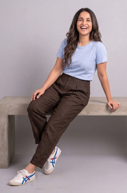 The Everyday Trouser in Mocha Brown