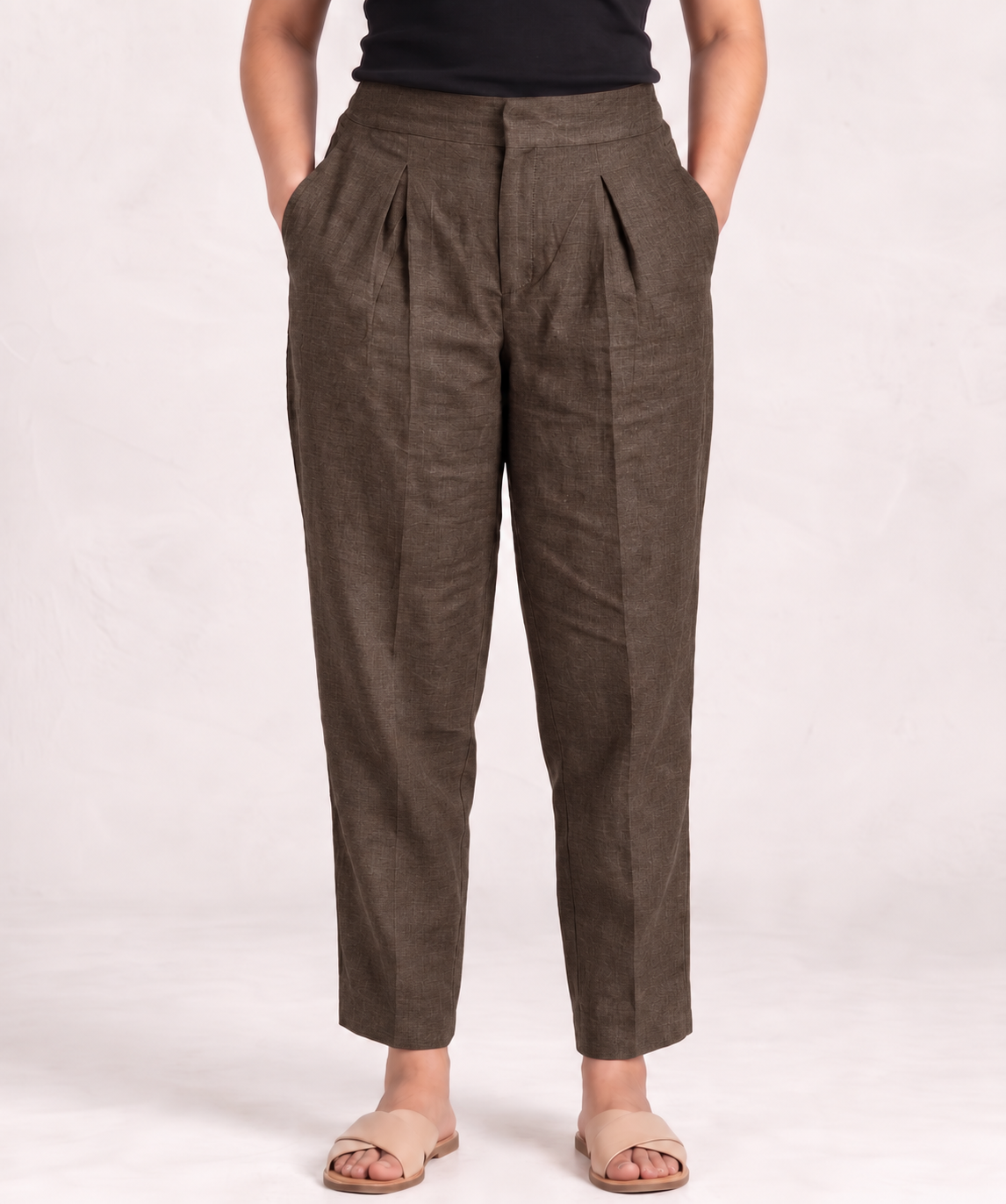 The Everyday Trouser in Mocha Brown