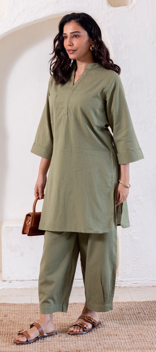 The Everyday Co-Ord in Olive Dust