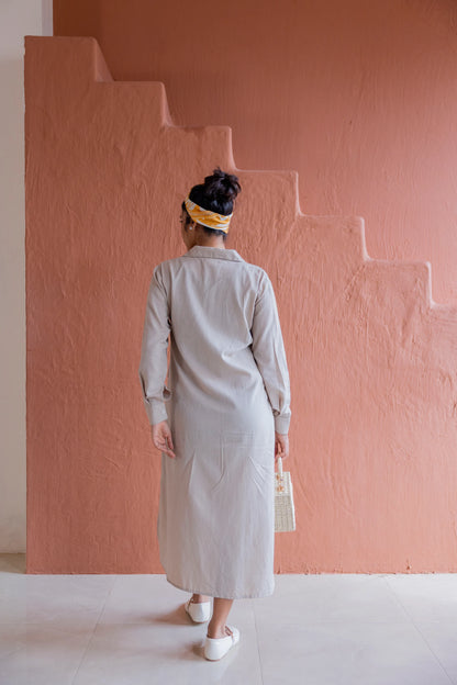 Dune Beige Shirt Dress