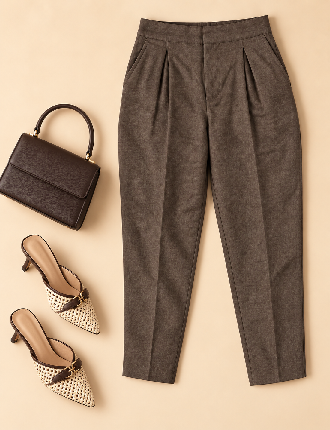 The Everyday Trouser in Mocha Brown