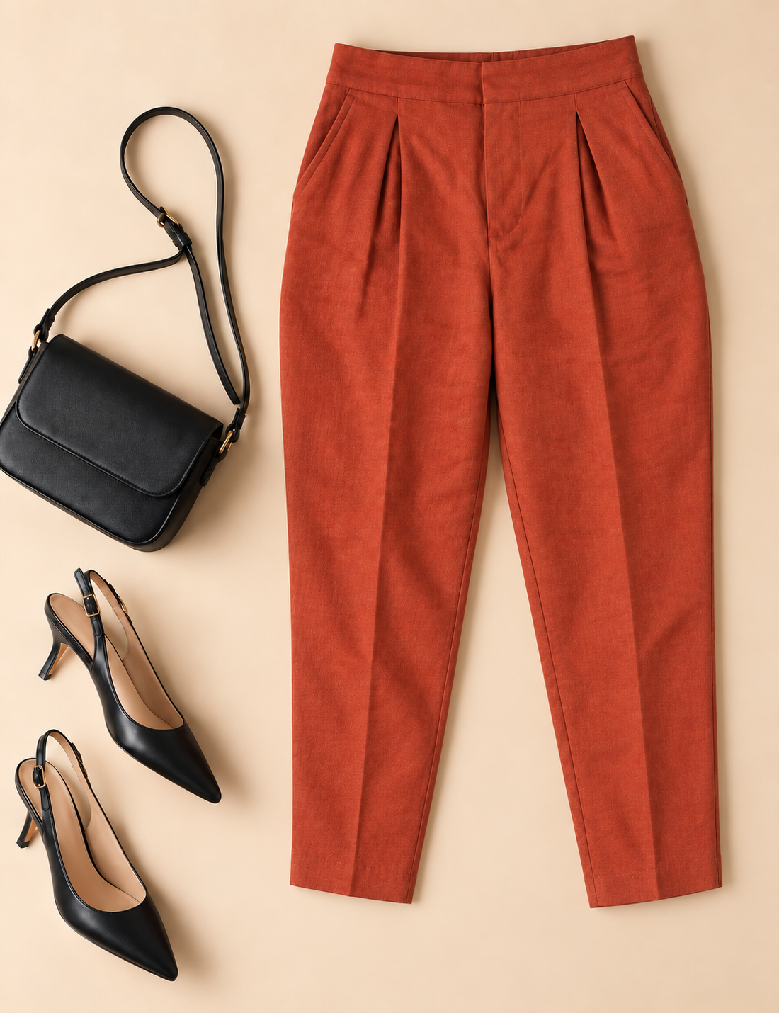 The Everyday Trouser in Terracotta Rust