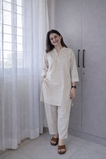 The Everyday Co-Ord in Dune Beige