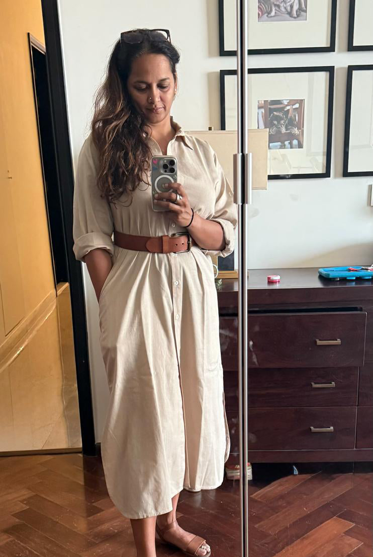 Dune Beige Shirt Dress