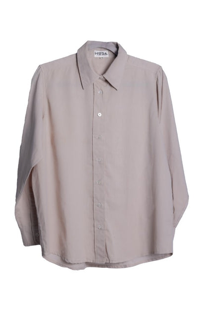 Cotton-Linen Shirt - Dune Beige