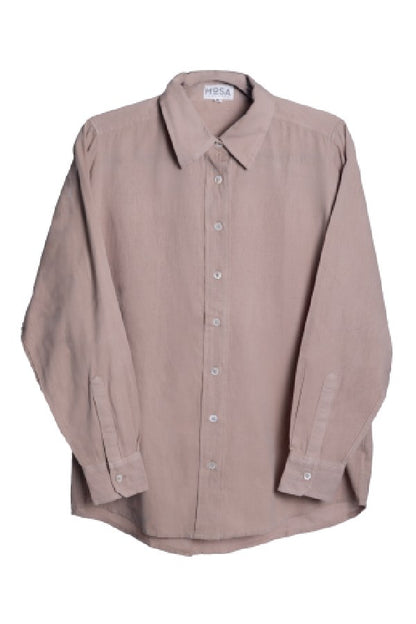 Cotton-Linen Shirt - Earth Taupe